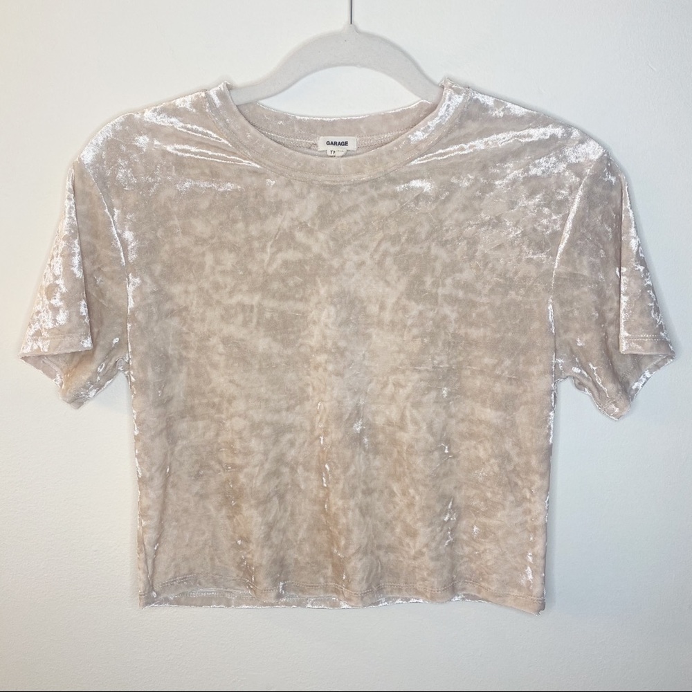 Garage Velvet Cropped Top